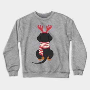 Smooth Dachshund Back at Christmas Crewneck Sweatshirt